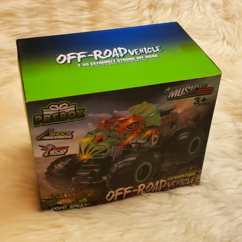 Prefontaine Remote Control Monster Truck/Off Road Vehicle - green dinosaur